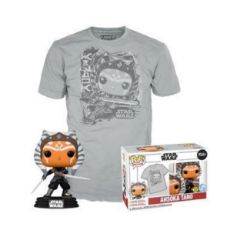 Picture of Funko Boxed Pop! & Tees (Adult): Disney Star Wars - Ahsoka Tano (Glows in the Dark) Bobble-Head Vinyl Figure & T-Shirt (S)