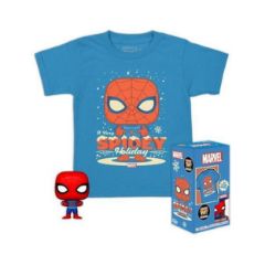 Picture of Funko Pocket Pop! & Tee (Child): Marvel - Holiday Spiderman Vinyl Figure & T-Shirt (L)