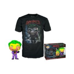 Picture of Funko Pop! & Tee (Adult): Comic Cover DC - The Joker (Blacklight)  (Special Edition) Vinyl Figure & T-Shirt (S)