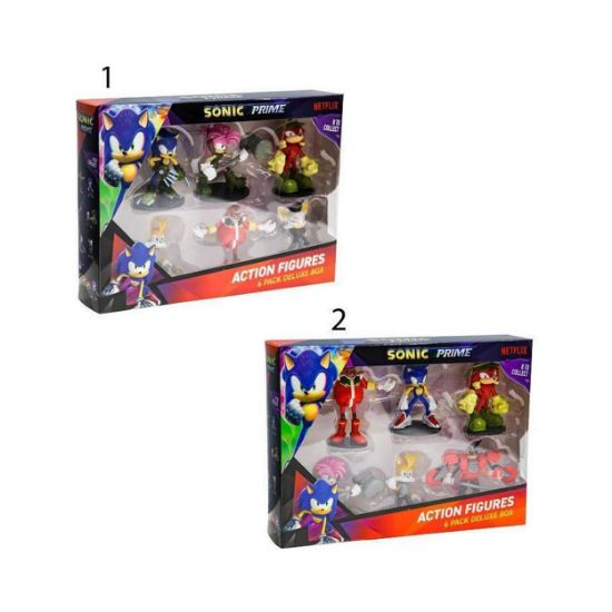 Picture of P.M.I. Sonic Prime - 6 Pack Deluxe Box (S1) Action Figures (7.5cm) (Random) (SON6070)