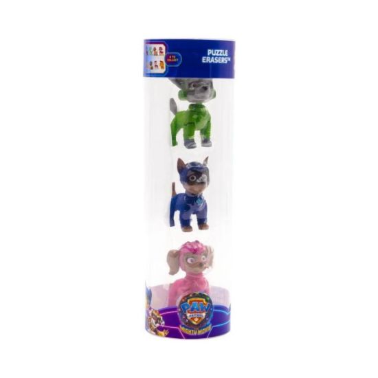 Picture of P.M.I. Paw Patrol: The Mighty Movie - Puzzle Eraser 3 Pack Figures (5cm) (Random) (PAWM1225)