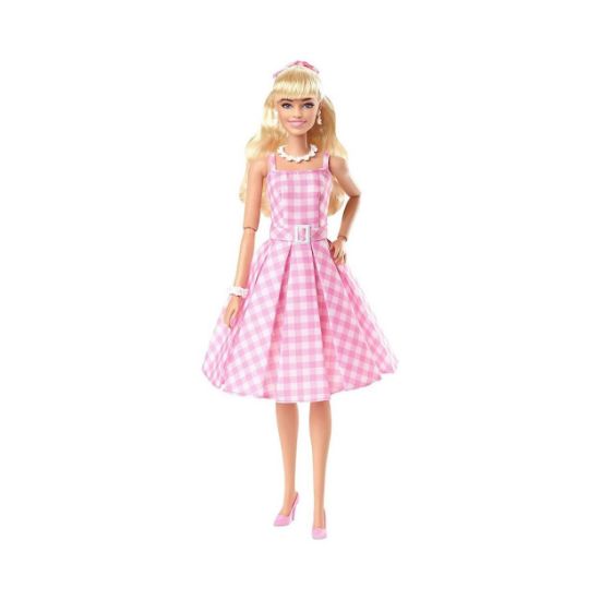 Picture of Mattel Barbie: The Movie - Collectible Doll Margot Robbie as Barbie in Pink Gingham Dress (HPJ96)