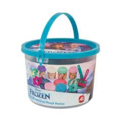 Picture of AS Dough Disney Frozen Bucket With 4 Pots - 3D Caps And 8 Tools 200gr For Ages 3+