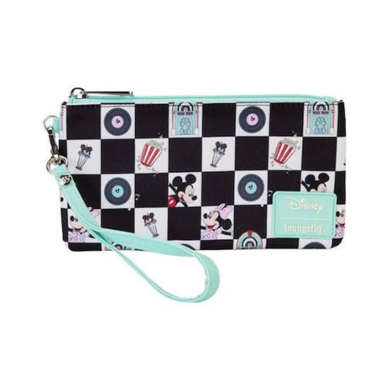 Picture of Loungefly Disney: Mickey & Minnie - Date Night Diner Aop Nylon Wristlet (WDCS0344)