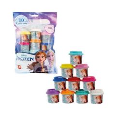 Picture of AS Dough Disney Frozen Polybag With 10 Pots And 3D Caps 280gr For Ages 3+