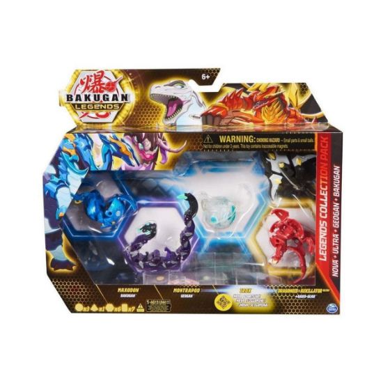 Picture of Spin Master Bakugan: Legends Collection Pack - Nova + Ultra + Geogan + Bakugan - Maxodon/Montrapod/Trox/Dragonoid x Auxillataur Ultra (20140074)