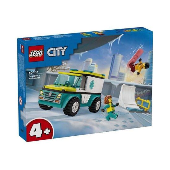 Picture of LEGO® City: Emergency Ambulance and Snowboarder (60403)