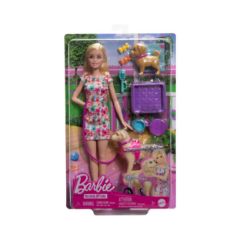 Picture of Mattel Barbie®: You Can Be Anything - Doll with Puppies and Pet Wheelchair Playset (HTK37)