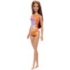 Picture of Mattel Barbie: Beach - Light Brown Hair Doll Wearing Tropical Pink and Orange Swimsuit (HPV21)