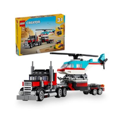 Picture of LEGO Creator: Flatbed Truck with Helicopter Toy (31146)