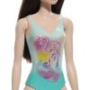 Picture of Mattel Barbie: Beach - Black Hair Doll Wearing Tropical Blue Swimsuit (HPV22)