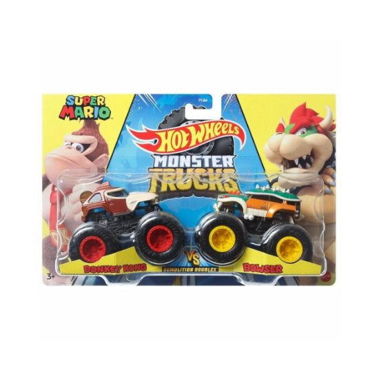 Picture of Mattel Hot Wheels Monster Trucks: Demolition Doubles - Super Mario: Donkey Kong VS Bowser (HWN69)