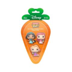 Picture of Funko 3-Pack Carrot Pocket Pop!: Disney Princess Jasmine / Rapunzel / Ariel Vinyl Figures