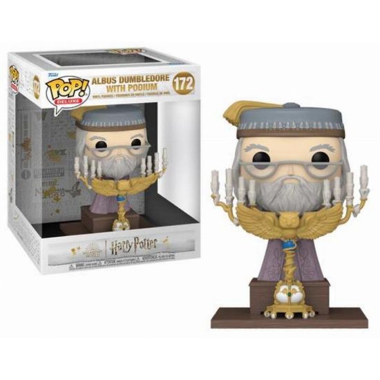 Picture of Funko Pop! Deluxe: Harry Potter Prisoner of Azkaban - Albus Dumbledore with Podium #172 Vinyl Figure