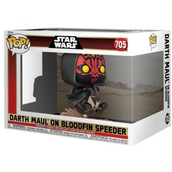 Picture of Funko Pop! Deluxe Disney: Star Wars EP1 The Phantom Menace Anniversary - Darth Maul on Bloodfin Speeder #705 Bobble-Head Vinyl Figure