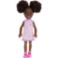 Picture of Mattel Barbie: Chelsea with Purple Floral Dress, Space Buns & Brown Eyes (Dark Skin) Doll (HXM96)