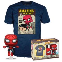 Picture of Funko Pop! & Tee (Adult): Spider-Man - Comic Cover (Metallic) Vinyl Figure & T-Shirt (S)