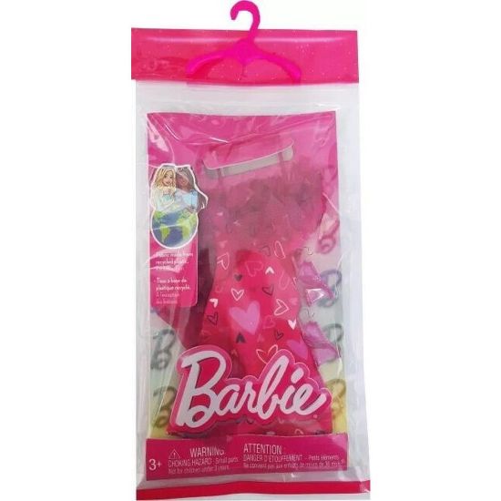 Picture of Mattel Barbie: Fashion Pack - Pink Dress with Hearts (HRH36)