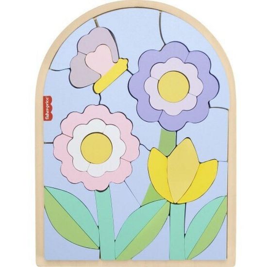 Picture of Fisher-Price: Wooden Flower Puzzle Blocks (HXT97)