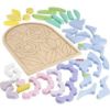 Picture of Fisher-Price: Wooden Flower Puzzle Blocks (HXT97)