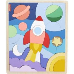 Picture of Fisher-Price - Wooden Space Blocks Puzzle (HXY42)