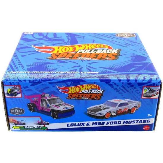 Picture of Mattel Hot Wheels: Pull-Back Speeders - Lolux & 1969 Ford Mustang (HWH57)