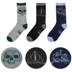 Picture of Cinereplicas Movies: Harry Potter - Deathly Hallows Socks (Set of 3) (CR1605)