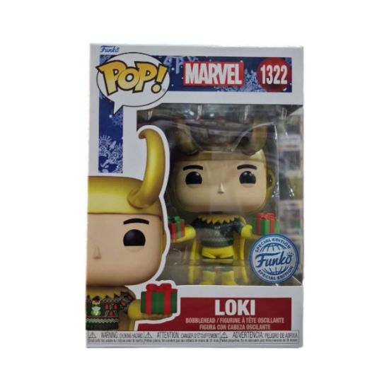 Picture of Funko Pop! Marvel: Loki (with Sweater) (Metallic) (Special Edition) #1322 Bobble-Head Vinyl Figure