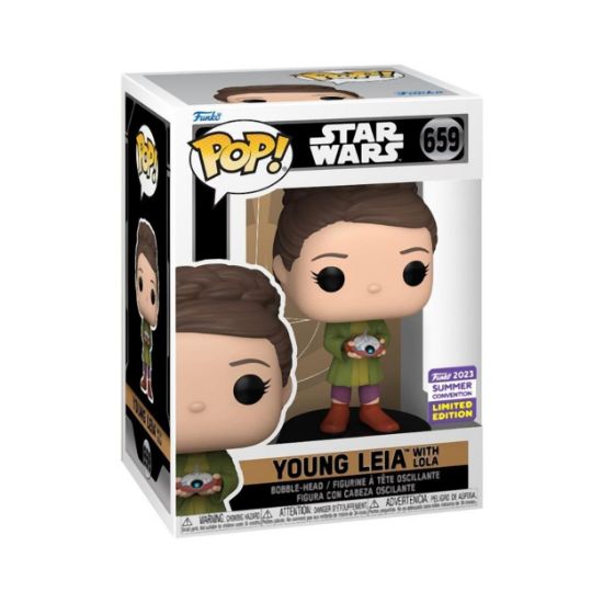 Picture of Funko Pop! Disney: Star Wars Obi-Wan Kenoby - Young Leia with Lola (Convention Limited Edition) #659 Bobble-Head Vinyl Figure