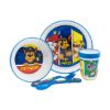 Picture of Stor: Paw Patrol - Pup 5 Pcs Non Slip Bicolor Premium Set (Plate Bowl Tumbler 260 Ml & Cutlery) (260ml) (74681)