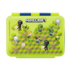 Picture of Stor: Minecraft - Isometric Stainless Steel Clamp Rectangular Sandwich Box (1100ml) (40496)