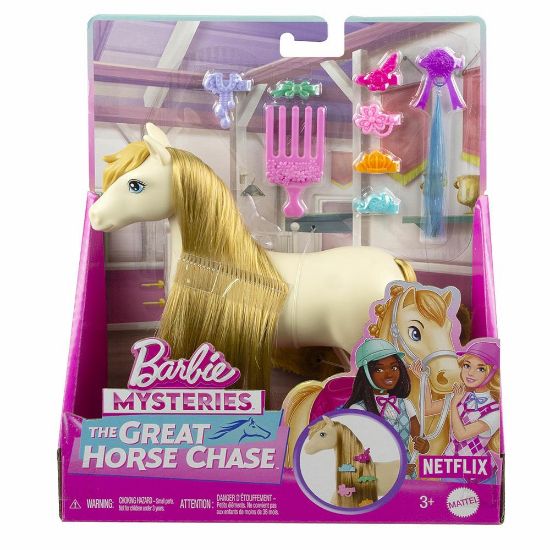 Picture of Mattel Barbie Mysteries: The Great Horse Chase - White Pony with Blonde Ponytail  (HXJ36)