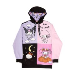 Picture of Loungefly Sanrio: Hello Kitty - Kuromi And My Melodi Halloween Hooded Sweatshirt (L) (SANHD0003L)