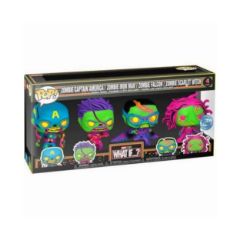 Picture of Funko Pop! 4-Pack: Marvel - What If...? - Zombie Captain America / Zombie Iron Man / Zombie Falcon / Zombie Scarlet Witch (Special Edition) (Blacklight) Vinyl Figures