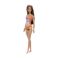 Picture of Mattel Barbie: Beach - Light Brown Hair Doll Wearing Tropical Pink and Orange Swimsuit (HXX50)