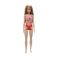 Picture of Mattel Barbie: Beach - Blond Hair Doll Wearing Pink Palm Tree-Print Swimsuit (HXX48)