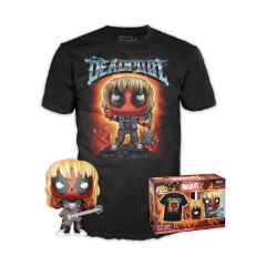 Picture of Funko Pop! & Tees (Adult): Deadpool - Heavy Metal Vinyl Figure & T-Shirt (XL)