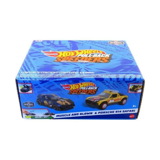 Picture of Mattel Hot Wheels: Pull-Back Speeders - Muscle and Blown & Porsche 914 Safari (HWH54)