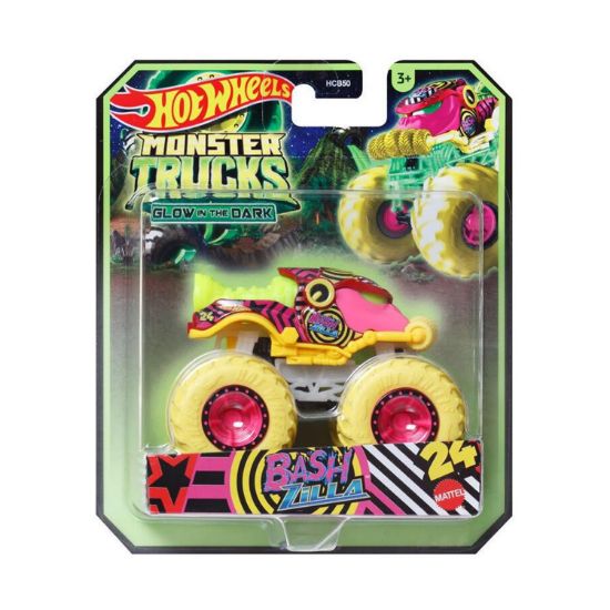 Picture of Mattel Hot Wheels Monster Trucks: Glow in The Dark - Bash Zilla (HVH81)