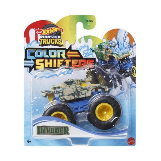 Picture of Mattel Hot Wheels Monster Trucks: Color Shifters - Invader Vehicle (HVH87)