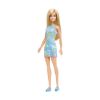 Picture of Mattel Barbie Purple Dress with Flowers - Blonde Doll with Blue Dress (HGM59)