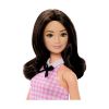 Picture of Mattel Barbie: Fashionistas #224 - Brown Hair with Pink Plaid Dress Doll (HRH21)