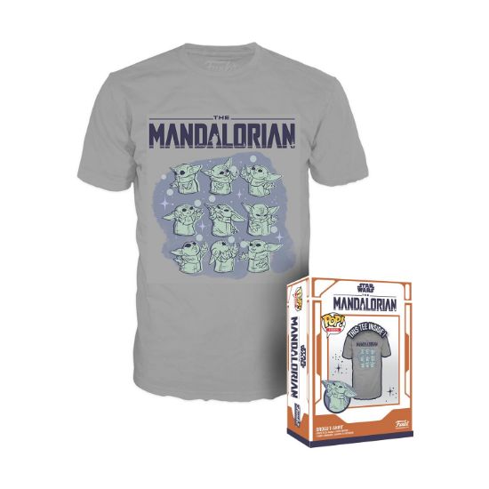 Picture of Funko Boxed Pop!Tees: Star Wars: The Mandalorian - Grogu On Ship T-Shirt (M)