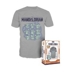 Picture of Funko Boxed Pop! Tees: Star Wars: The Mandalorian - Grogu On Ship T-Shirt  (S)