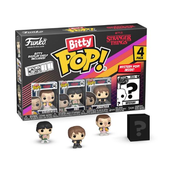 Picture of Funko Bitty Pop! 4-Pack: Stranger Things - Eleven with Waffles, Mike, Jonathan, Mystery Pop! Vinyl Figures