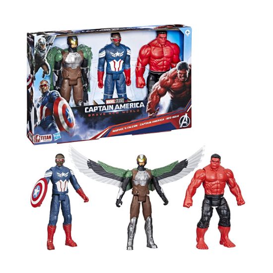 Picture of Hasbro Captain America: Brave New World - Titan Heroes Pack of 3 Figures (F9295)