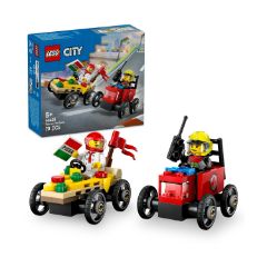 Picture of LEGO® City: Pizza vs. Fire Truck Race Car Pack (60458)