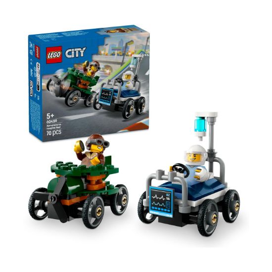 Picture of LEGO® City: Airplane vs. Hospital Bed Race Car Pack (60459)