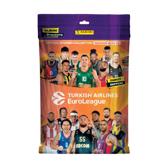 Picture of Panini Euroleague 2025: Starter Pack Album plus 15 Stickers (3 packs of 5 stickers)