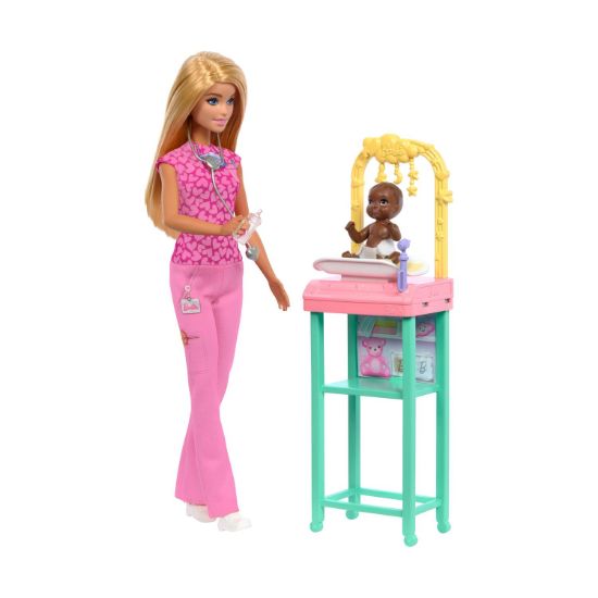 Picture of Mattel Barbie: You Can Be Anything - Baby Doctor Doll with Blonde Hair (JCR72)